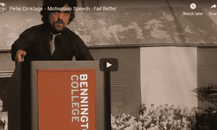 Fail Better given by Peter Dinklage