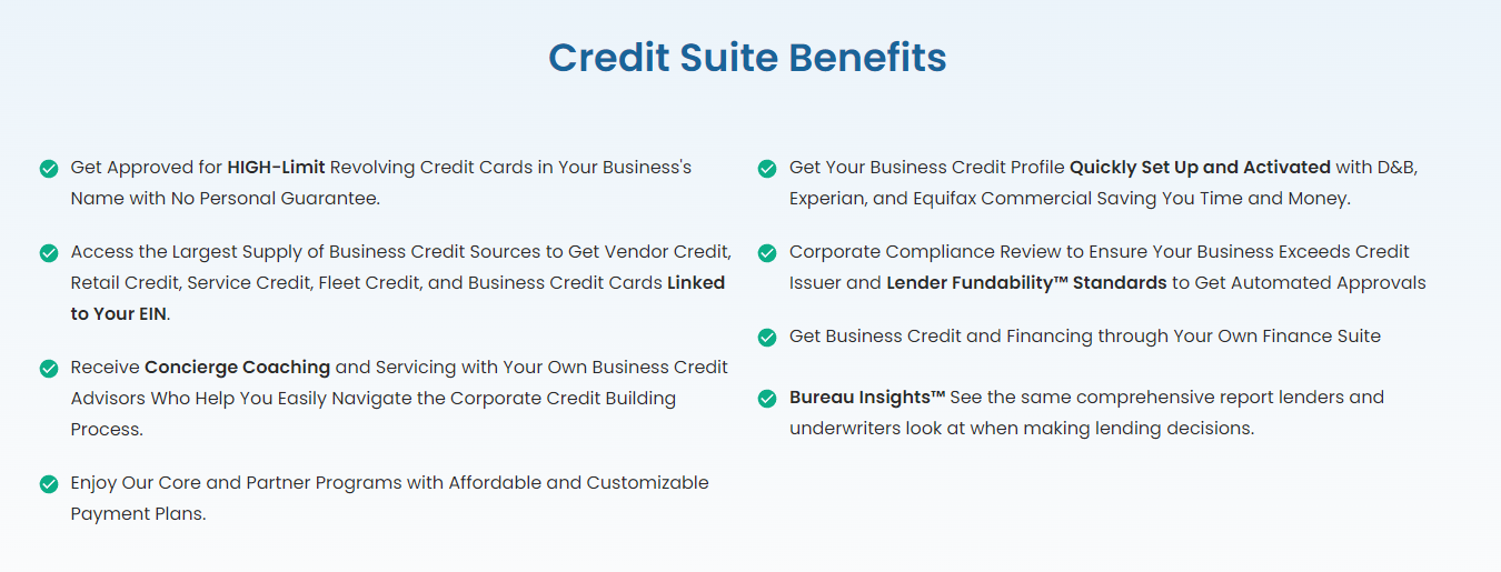 Credit Suite Benefits